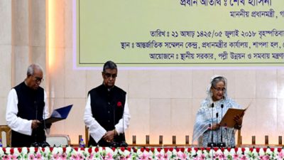 খুলনা সিটি মেয়র ও কাউন্সিলরবৃন্দের শপথ গ্রহণ